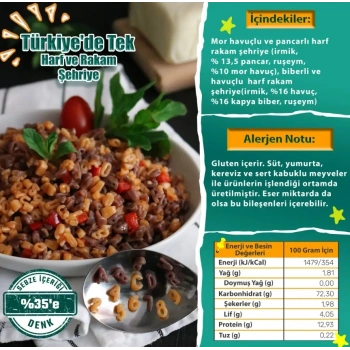 Karışık Sebzeli Harf Rakam Şehriye 250gr