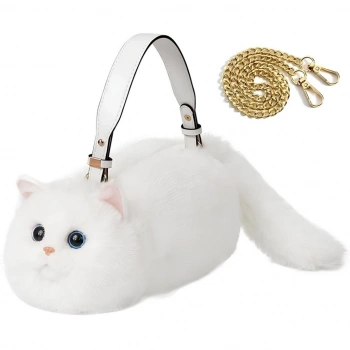 Kedi El Çantası Beyaz