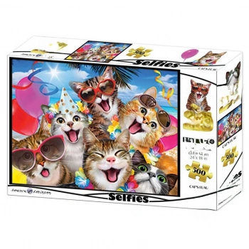 Kediler Partide 500 Parça Yetişkin Puzzle