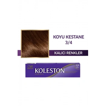 KOLESTON SİNGLE SAÇ BOYASI - 3/4 KOYU KESTANE