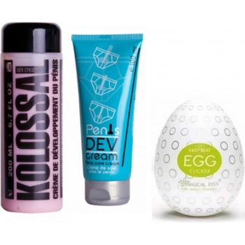 Kolossal Ozzy Store Egg Clicker Mastürbatör ve Krem ve Pe.nis Development Cream 1 Adet