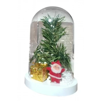 Led Işıklı Fanus İçinde Noel Baba Yılbaşı