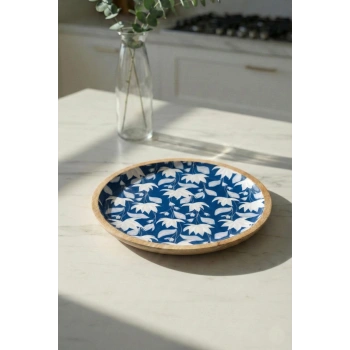 Mango Agacı Servis Tabağı & Sunum Tabağı 25 Cm Desenli