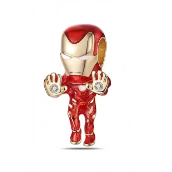 Marvel The Avengers Iron Man Gümüş Kaplama Charm