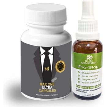 Max One Ultra Erkeklere Özel 30LU Maximum Katılık + Pro-Stop 30ML Pırostat Içeceği