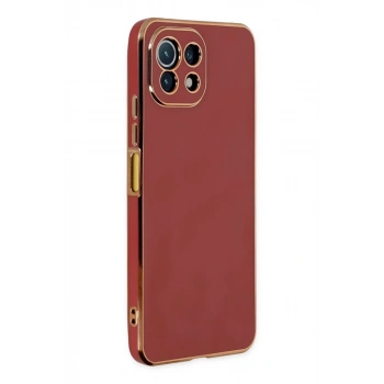 Xiaomi Mİ 11 Lite Kılıf Volet Silikon - Kırmızı