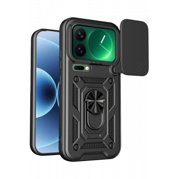 Xiaomi Mi 17 Pro Max Pars Lens Yüzüklü Silikon - Siyah
