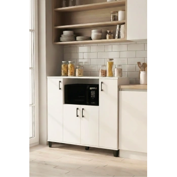 Mikrodalga Dolabı Beyaz 120 cm