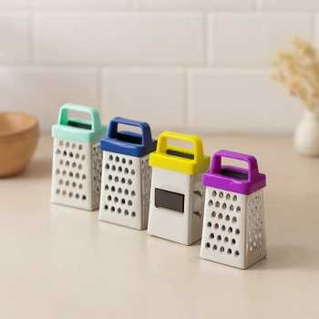Mini Metal Sarımsak Rendesi (Plastik Saplı, Mıknatıslı)