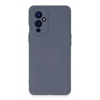 One Plus 9 Kılıf Nano içi Kadife Silikon - Gri