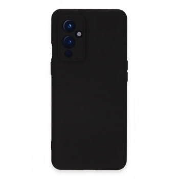 One Plus 9 Kılıf Nano içi Kadife Silikon - Siyah