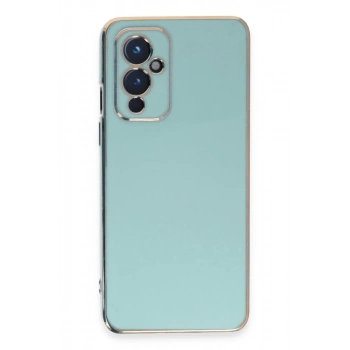 One Plus 9 Kılıf Volet Silikon - Açık Yeşil