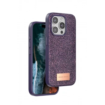 Onegif Apple iPhone 14 Pro Max Uyumlu Bright Simli Kapak - Derin Mor