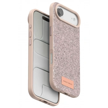 Onegif Apple iPhone 17 Air Uyumlu Bright Simli Kapak - Pembe