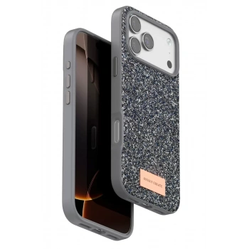 Onegif Apple iPhone 17 Pro Max Uyumlu Bright Simli Kapak - Gümüş