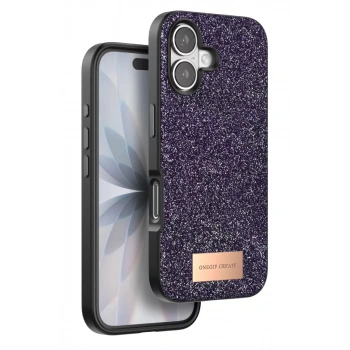 Onegif Apple iPhone 17 Uyumlu Bright Simli Kapak - Derin Mor