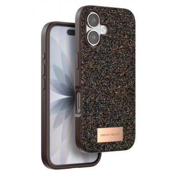 Onegif Apple iPhone 17 Uyumlu Bright Simli Kapak - Gold