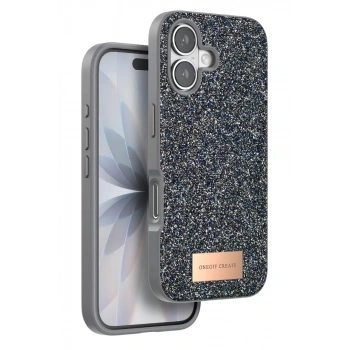 Onegif Apple iPhone 17 Uyumlu Bright Simli Kapak - Gümüş