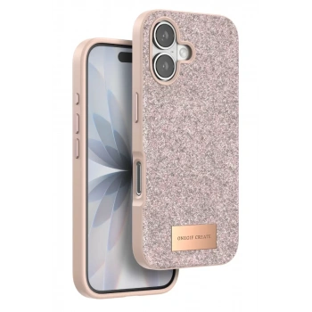 Onegif Apple iPhone 17 Uyumlu Bright Simli Kapak - Pembe