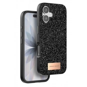 Onegif Apple iPhone 17 Uyumlu Bright Simli Kapak - Siyah
