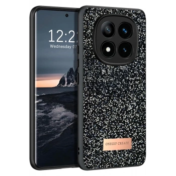 Onegif Xiaomi Redmi Note 14 Pro 4G Bright Simli Kapak - Siyah