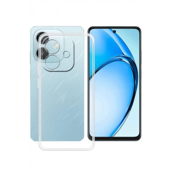 Oppo A3 Uyumlu Kılıf Lüx Şeffaf Silikon