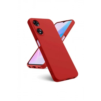 Oppo A38 Uyumlu Kılıf First Silikon - Kırmızı