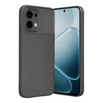 Oppo A6 Pro 4G Uyumlu Auto Focus Karbon Kapak - Gri
