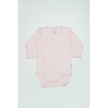Organik Natural Basic Style Kruvaze Uzun Kol Body BS17102 Pembe