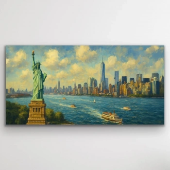 Özgürlük Heykeli Kanvas Tablo 60x120cm