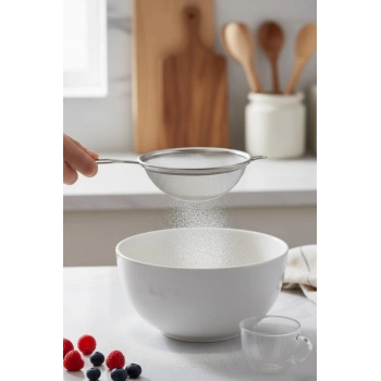 Paslanmaz Çelik Kalaylı Süzgeç 12 cm