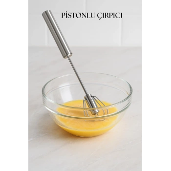 Pistonlu Metal Çırpıcı 30 cm