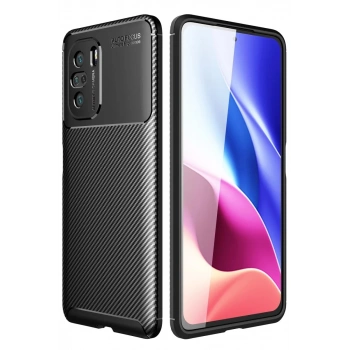 Xiaomi Poco F3 Kılıf Auto Focus Karbon Kapak - Siyah