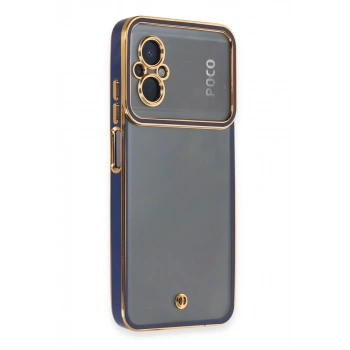 Xiaomi Poco M5 Kılıf Liva Lens Silikon - Mavi