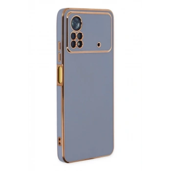 Xiaomi Poco X4 Pro 5G Kılıf Volet Silikon - Mavi