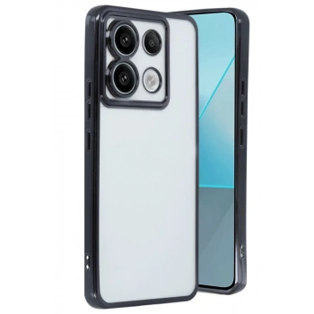 Xiaomi Poco X6 Kılıf Lensli Silikon - Siyah