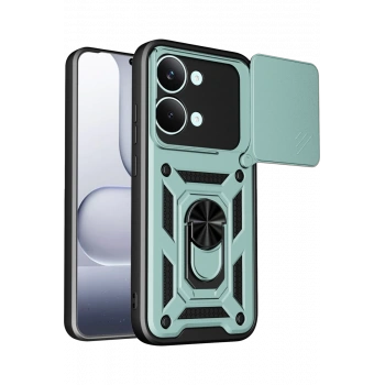 Xiaomi Poco X8 Pro Max Pars Lens Yüzüklü Silikon - Yeşil