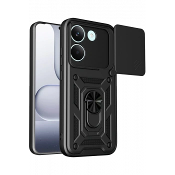 Xiaomi Poco X8 Pro Pars Lens Yüzüklü Silikon - Siyah