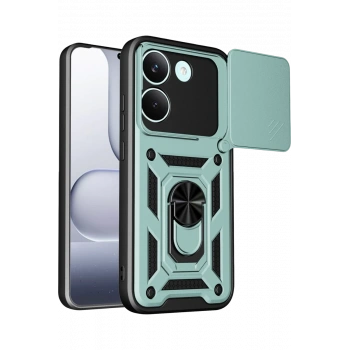 Xiaomi Poco X8 Pro Pars Lens Yüzüklü Silikon - Yeşil