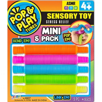 Pop & Play Tubes Duyusal Stres Oyuncağı NessiWorld 5li