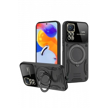 Realme 11 Pro Plus Joy Lens Standlı Kapak - Siyah
