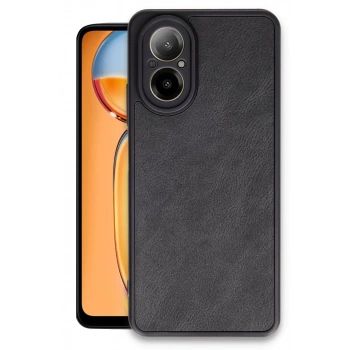 Realme 12 Lite Kılıf Aras Deri Kapak - Siyah