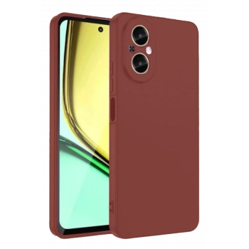 Realme 12 Lite Uyumlu Kılıf First Silikon - Bordo