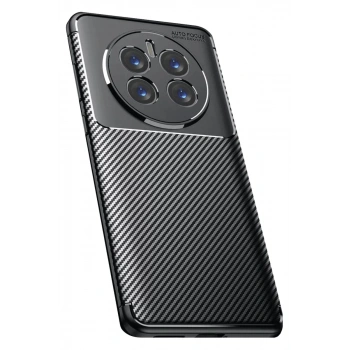 Realme 12 Pro Plus Kılıf Auto Focus Karbon Kapak - Siyah