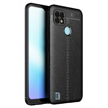 Realme C21 Uyumlu Kılıf Auto Focus Kapak - Siyah