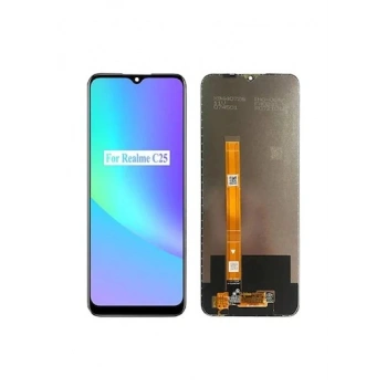 Realme C25 Uyumlu Dokunmatik Ekran (Siyah)