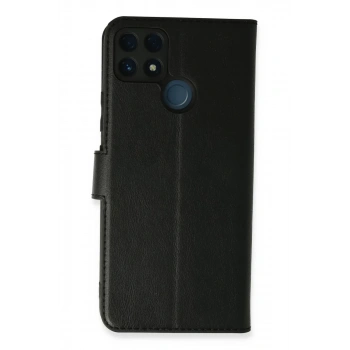 Realme C25 Uyumlu Kılıf Trend S Plus Kapaklı Kılıf - Siyah