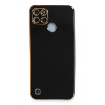 Realme C25Y Kılıf Volet Silikon - Siyah
