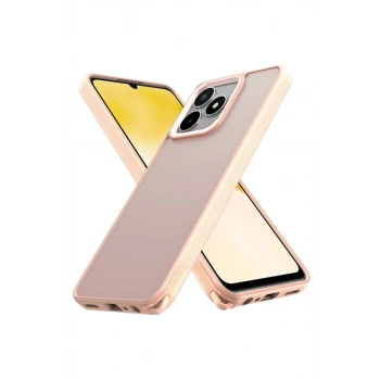 Realme C53 Uyumlu Kılıf Elegant Kapak - Pudra
