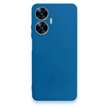 Realme C55 Uyumlu Kılıf First Silikon - Mavi